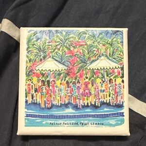 Colorful printed Canvas Art with Tropical Scene